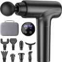 cotsoco Massage Gun, Muscle Massage Gun Deep Tissue Back Massager for Pain Relief, 20 Speeds Handheld Electric Massager Tool with Silent Brushless Motor, Suitable for Gym Office Home Travel (Dark Grey)