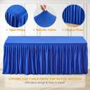 1 Pack Royal Blue Table Clothes for 6 Foot Rectangle Tables, 72 x 30 Inch Royal Blue Table Cloth Rectangle 6ft Wrinkle Resistant Washable Table Cover for Wedding Party Dining Banquet Buffet Table