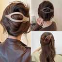 6Pcs Flat Hair Clips for Women, Better Jonny Curved Hair Clips Lay Down Claw Clips Alligator Clips Hair Accessories for Women Girls