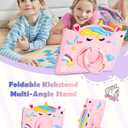 for Galaxy Tab S6 Lite Case - with Pen Holder Cute Cartoon Unicorn Silicone Cover with Rotating Stand & Strap Girly Teens Girls for Samsung Galaxy Tablet S6 Lite 10.4" Cases