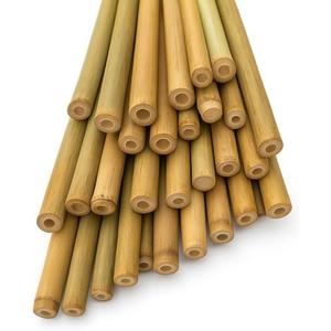LJAAJSUV 20 Pcs - 16 inches Plant Stakes Natural Garden Bamboo Sticks for Indoor and Outdoor Plants, Plant Support Stakes for Tomatoes, Beans, Potted Plants