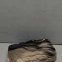 Black Blonde Long Curly Wavy Wig for Women with Bangs Black Mix Blonde Highlight Natural Heat Resistant Wigs Halloween Daily Party Hair Wig