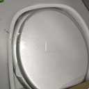 Angol Shiold Glitter Toilet Seat Molded Wood Round Toilet Seat with Quietly Close and Quick Release Hinges, Easy to Clean also Easy to Install (Round 16.5'', Silver)