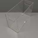 Crystal Clear Acrylic Magazine Holder,Space Saving Magazine Rack, Book Basket, Storage Organizer Bin for Living Room, Bathroom, Home Office, Newspapers