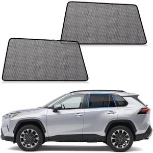 ZATOOTO Car Window Shades Toyota RAV4 2019-2024 for Rear Window | 2-Pack Baby & Pet Sun Shades | Blocks 99% UV & Heat | Breathable Mesh Privacy Screen | Bug-Free Design for Camping & Travel