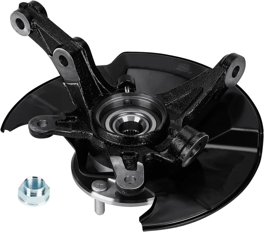 Front Right Steering Knuckle Wheel Hub Bearing Fit for Honda for Civic 2006 2007 2008 2009 2010 2011((Without Si Model) Assembly Engine Replace for # 698-450 698450 (Right Steering Knuckle Assembly)