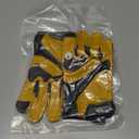 WESTWOOD FOX Gardening Working Gloves Leather Safety Thorn Proof Gloves for Mens & Women Flexible Heavy Duty Mechanic Gloves (Medium, Yellow Golden)