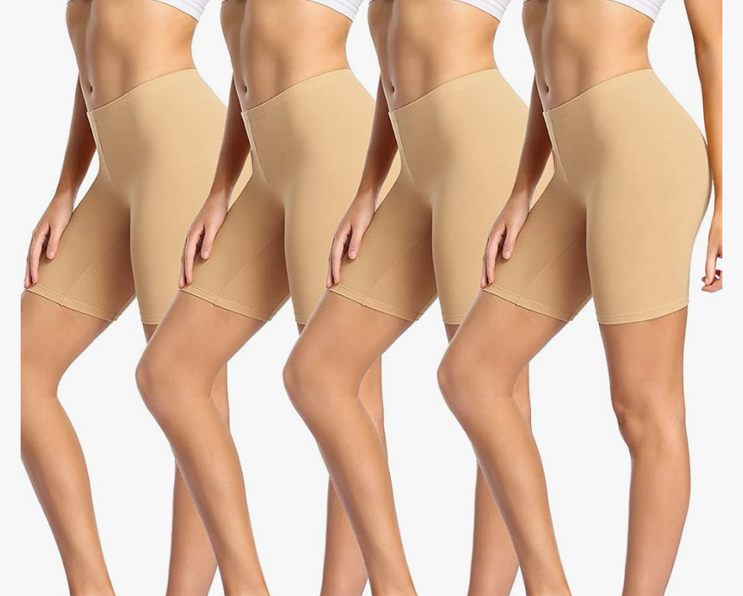 wirarpa Women's Cotton Boy Shorts Underwear Anti Chafing Soft Biker Short Plus Boy Shorts Panties 4 Pack, 6XL