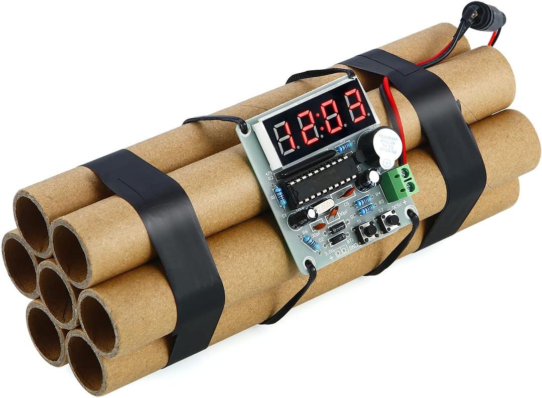 Realistic Fake Bomb Prop Toy for Film Props, Fake Dynamite Toy Stick Bomb for Gifts -Pretend Explosive Bomb Dummy Prop for Christmas, Halloween Costume Prop, Party, Cosplay