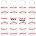 12 Pcs Baseball Luggage Tags for Suitcases Travel Suitcase Labels with Metal Ring 2.75in Baseball Keychain, PVC Name Id and DIY Pocket Hug Card Backpack Charms for Men Women Travel Bag Suitcase
