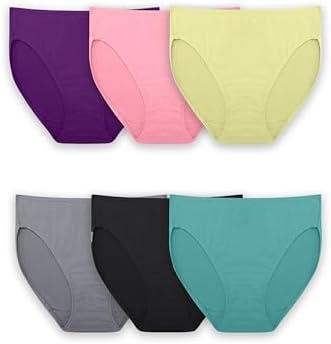Fruit of the Loom Women's Breathable Underwear, Moisture Wicking Keeps You Cool & Comfortable, Size M