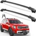 KINGGERI 330LBS All Aluminum Roof Rack Cross Bars Fit for Kia Telluride X-PRO X-LINE 2023 2024 2025 (with Raised Side Rails), Lockable Roof Rails Crossbars Rooftop Cargo Luggage Rails Kayak Canoe