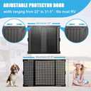 RV Screen Door Protector for Dogs, Adjustable Aluminum Alloy RV Entry Grille Protectors Pet Guard Defender Accessories for Inside Camper Trailer Pets Protection, 22 to 31.5 Inches, Bone Shape