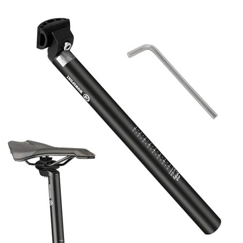 WOWSPORT Bike Seat Post 25.4/27.2/28.6/30.9/31.6mm x 350mm Lightweight Aluminum Alloy - Adjustable for MTB Road Bike BMX Commuter