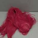 Hot Pink Lace Front Wig Long Glueless Lace Wigs for Women 24 Inch Straight Hair 13x4 Rose Red Colored Synthetic Lace Front Wigs Pre Plucked