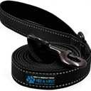 Max and Neo Reflective Nylon Dog Leash - We Donate a Leash to a Dog Rescue for Every Leash Sold (Black, 6 FT)