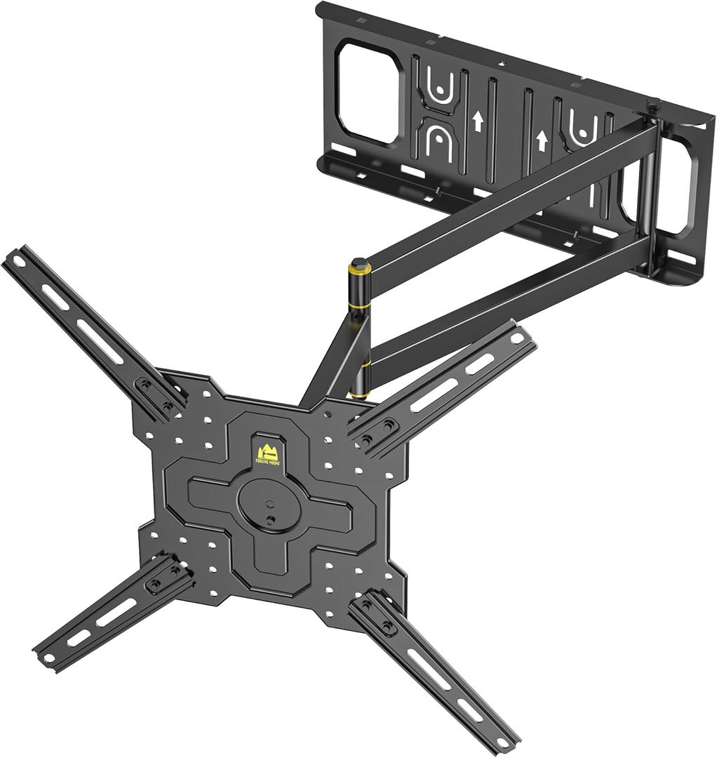 FORGING MOUNT Corner TV Mount with 25.6" Long Arm,Landscape to Portrait Full Motion TV Wall Mount Swivel Tilt Heavy Duty Wall Mount Bracket for 26-65 Screens, Load 77lbs,VESA 400x400mm, Fit 16" Stud