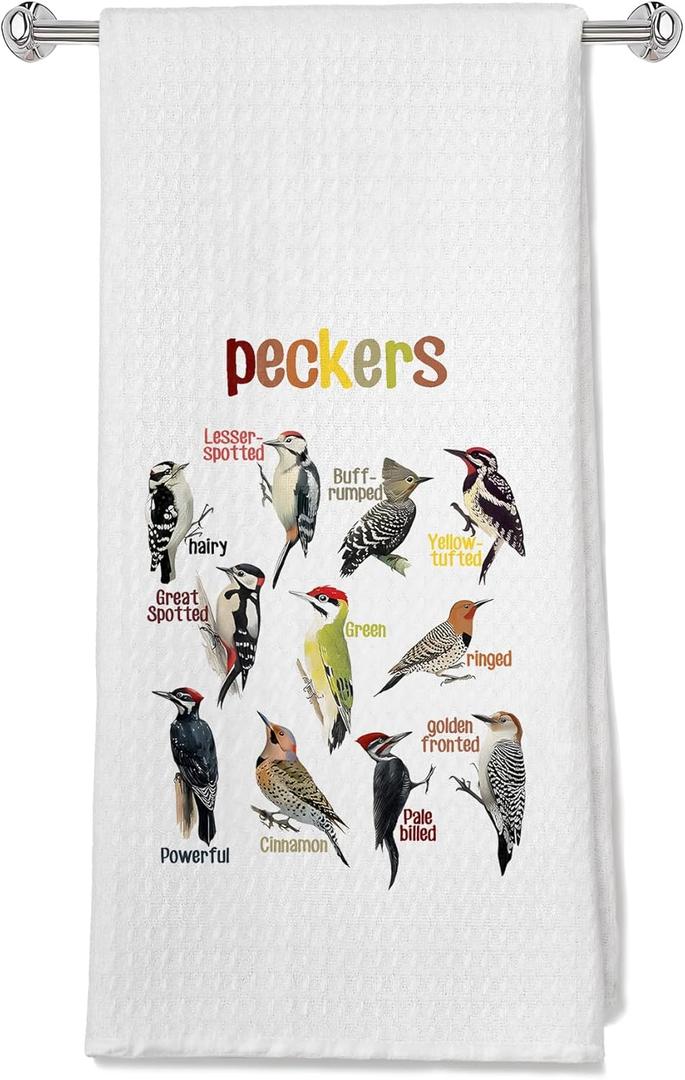 Colorful Bird Decorative Kitchen Towels and Dishcloths, Birds Gifts Hand Towels, Birds Gifts for Bird Lovers, Farmhouse Drying Cloth Dish Tea Towel for Bathroom Kitchen, 1624 Inches