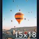 JCJMY 15x18 Picture Frame Black for Poster Photo Picture, Horizontal and Vertical Formats for Wall Hanging, 15 x 18 Wall Gallery Poster Photo Frame for 15 by 18 Photos Posters, Black