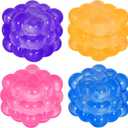 Irregular Blocks Soft Squishy Stress Balls for Kids & Adults, 1.96in Stress Cube Fidget Toy with Taba Squishy Texture, Irregular Shape for Anxiety Relief and Focus(4pcs) (Ice Cube-four Color)