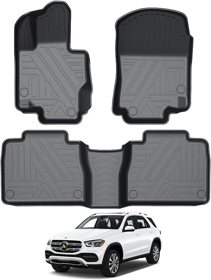 KUST Floor Mats for 2020-2025 2026 Mercedes Benz GLE 350 / GLE 450 Accessories (NOT for Coupe), Custom Fit All Weather Car Mats Floor Liners 2 Row High Edge