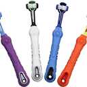 Orgrimmar 3-Sided Pet Toothbrush Dog Toothbrush Removing Bad Breath Tartar Cleaning Mouth Pet Dental Care Cat Cleaning Mouth (4 Count (Pack of 1))