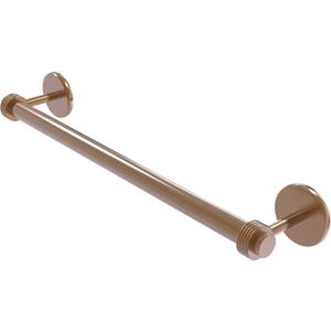 Allied Brass 7251G/24-BBR Satellite Orbit Two Collection 24 Inch Groovy Detail Towel Bar, 24-Inch, Brushed Bronze