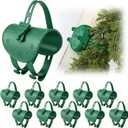 12 Pcs Christmas Railing Protection Garland Ties for Banister Holiday Silicone Garland Ties with Padding Prevents Scratches Wreath Hanging Fasteners for Staircase Seasonal Decor (Green)