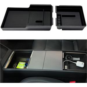 JVMA Center Console Organizer (Full Size) and Armrest Organizer for Tesla Model Y Juniper 2025 2026 and Model 3 Highland 2024-2026 (US Patent)