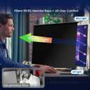 Magnetic Monitor Privacy Screen for 27 Inch Flat Computer 16:9 Aspect Ratio, 27in Removable Anti Glare Filter, Blue Light Blocking Privacy Shield Eye Comfort, Hanging Anti Spy Desktop PC Protector