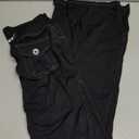 YEOREO CoreFlex Women Workout Mini Flare Leggings with Pockets Hidden Scrunch Cargo Gym Casual Denim-Look Yoga Pants (Medium, Black)