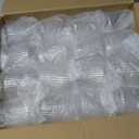 BESTSTAR 36 Pcs 12 oz Plastic Clear Ribbed Wine Glasses, Origami Ripple Disposable Champagne Glasses Elegant Whiskey Glasses Ideal for Weddings, Bars, Christmas, Halloween, Pool Party, Daily Use