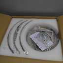 15'' Modern Brushed Nickel Semi Flush Mount Ceiling Light, Hallway Light Fixtures, 3-Light Glass Ceiling Lights for Entryway Kitchen Dining Room Foyer Bedroom Laundry Room Bathroom Lighting Fixtures