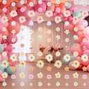 12 Pcs 79.2 ft Artificial Flower Garland Hanging Decorations Fake Floating Floral Garlands Dangling Flower Decorations for Party Background with Hooks for Birthday Home Garden(Cute Style)