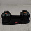 Fit Sir Adjustable Dumbbell Set 55lbs (Single), 15~55lb Hand Weight Change with Anti-Slip Handle for Men Women Home Gym Body Workout Exercise Fitness Strength Training (Black)