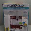 Nostalgia Snow Cone Shaved Ice Machine - Retro Table-Top Slushie Machine Makes 20 Icy Treats - Includes 2 Reusable Plastic Cups & Ice Scoop - Retro Red