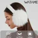 Winter Ear Muffs Women Foldable Faux Fur Earmuffs Knitted Headband Ear Warmer Outdoor Ear Cover For Girls (Gray)