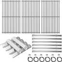 Grill Replacement Parts for Nexgrill 720-0896B 720-0896E 720-0896X 720-0896C Deluxe 6-Burner, Cooking Grates Heat Plates and Burner Tubes Kit for Nexgrill Deluxe 6 Burner Grills, Stainless Steel