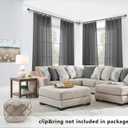 KOUFALL Dark Grey Sheer Curtains 84 Inches Long,Linen Look Rod Pocket Window Curtains for Living Room Bedroom,2 Panels Set,Charcoal Gray