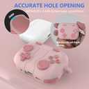 for AirPods Pro 3 Case(2025) DamonLight Game Case Shock-Proof Protective Silicone with Cleaning Pen and Keychain Accessories for Apple Airpods Pro 3rd Generation (Pink)