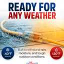 200ft Outdoor/Indoor Extension Cord 10/3 Gauge Ultra Heavy Duty 3 Prong SJTW, Waterproof, Flexible Cold-Resistant Long Power Cord,10A 125V 1250W, Yellow by LifeSupplyUSA