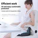 Seashell Memory Foam Seat Cushion -for Office Chair, Truck seat, Car Seat,Desk Chair, Airplane L-Shaped Back Support & Sciatica Relief & Tailbone Coccyx Pain Relief for Long Sitting and Driving(B&G)