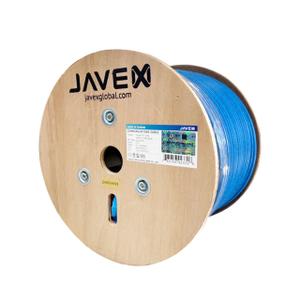 JAVEX 23AWG CAT6A Ethernet Cable Wire 100% Shielded FTP [UL CMR Riser, for PoE++] Made in Taiwan Solid Pure Copper 750MHz, ETL Listed, 500 Feet, Blue