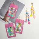 SUIMZESTI 521Pcs Colorful Bead Keychain Making Kit for Women, Acrylic Bag Charm Making Kit, Beads for Key Chain Bracelet Jewerly Making Kit