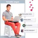 Delxo 13" Folding Step Stool for Kids and Adults, Non-Slip Foldable Step Stools with Handle,Plastic Portable Folding Stool for Bathroom,Bedroom,Kitchen,Hold up to 300lbs White