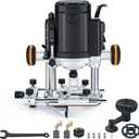 3.25HP Plunge Router, 2400W120V60Hz, 1/2" and 1/4 Collet, Soft Start, Variable Speeds, Router Table Compatible, Model RT-004