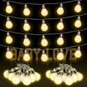 Retisee 4 Pcs Marquee Light String Bulbs13.8 ft Long for Marquee Letters Numbers 3 4 ft Tall Waterproof LED String Light for Indoor Outdoor Wedding Birthday Party Decor