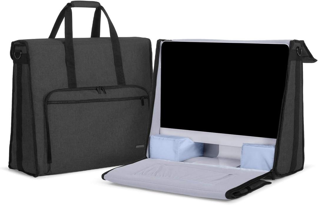 Damero Carrying Tote Bag Compatible with Apple 21.5" iMac Desktop Computer, Travel Storage Bag for iMac 21.5-inch and Other Accessories, Black, Fit for 21.5" IMac