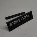 4x12 Inches Heavy Duty Walkable Floor Register - Easy Adjust Air Supply Lever Decorative Floor Vent Covers - Savannah Design Vent Covers for Home - Antique Brass - Matte Black