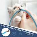 Braided Expandable Cable Sleeve, PET Wire Loom, Flexible Mesh Sleeving Cord Management for TV, Computer, Home Theater, Automotive, Protect Cat from Chewing Cords (Blue, 1/4" x 25ft)